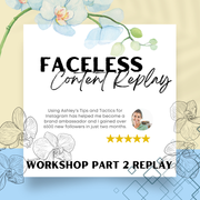 REPLAY !!! Faceless Content Workshop Part 2 Replay
